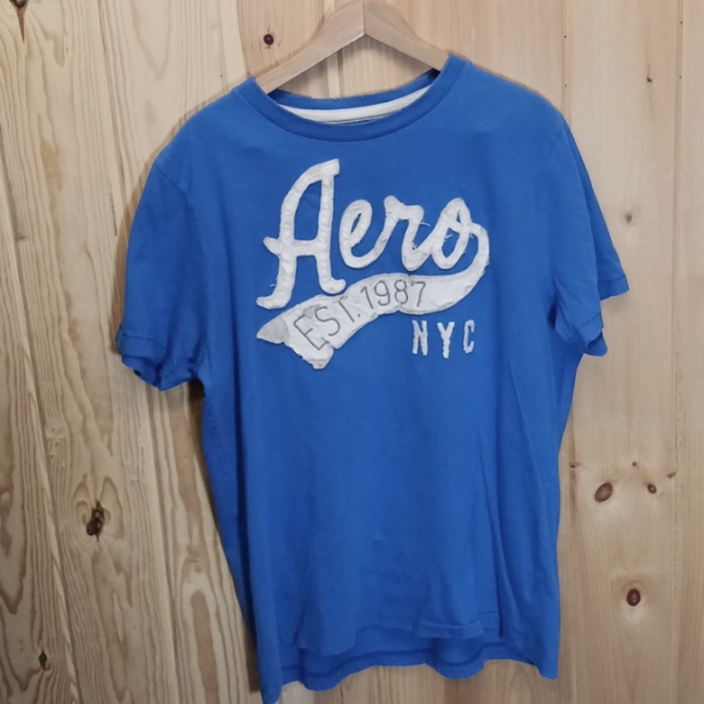 Aeropostale Distressed Letter Tee Shirt